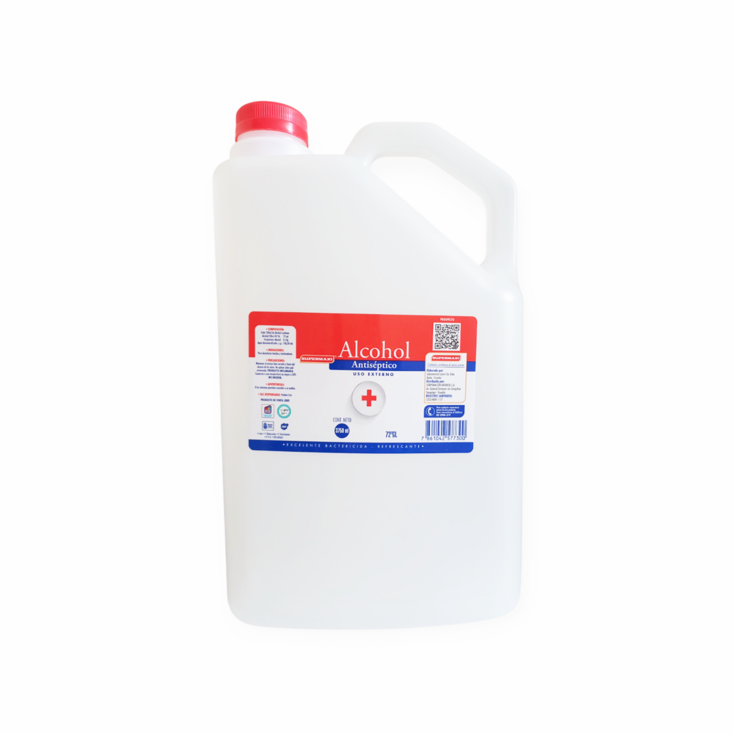 Alcohol Antiséptico Uso Externo SUPERMAXI 3750 Ml