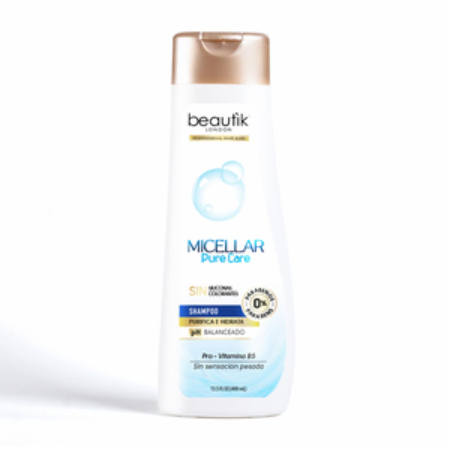 Shampoo De Cabello Micellar Pure Care BEAUTÌK LONDON 400 Ml