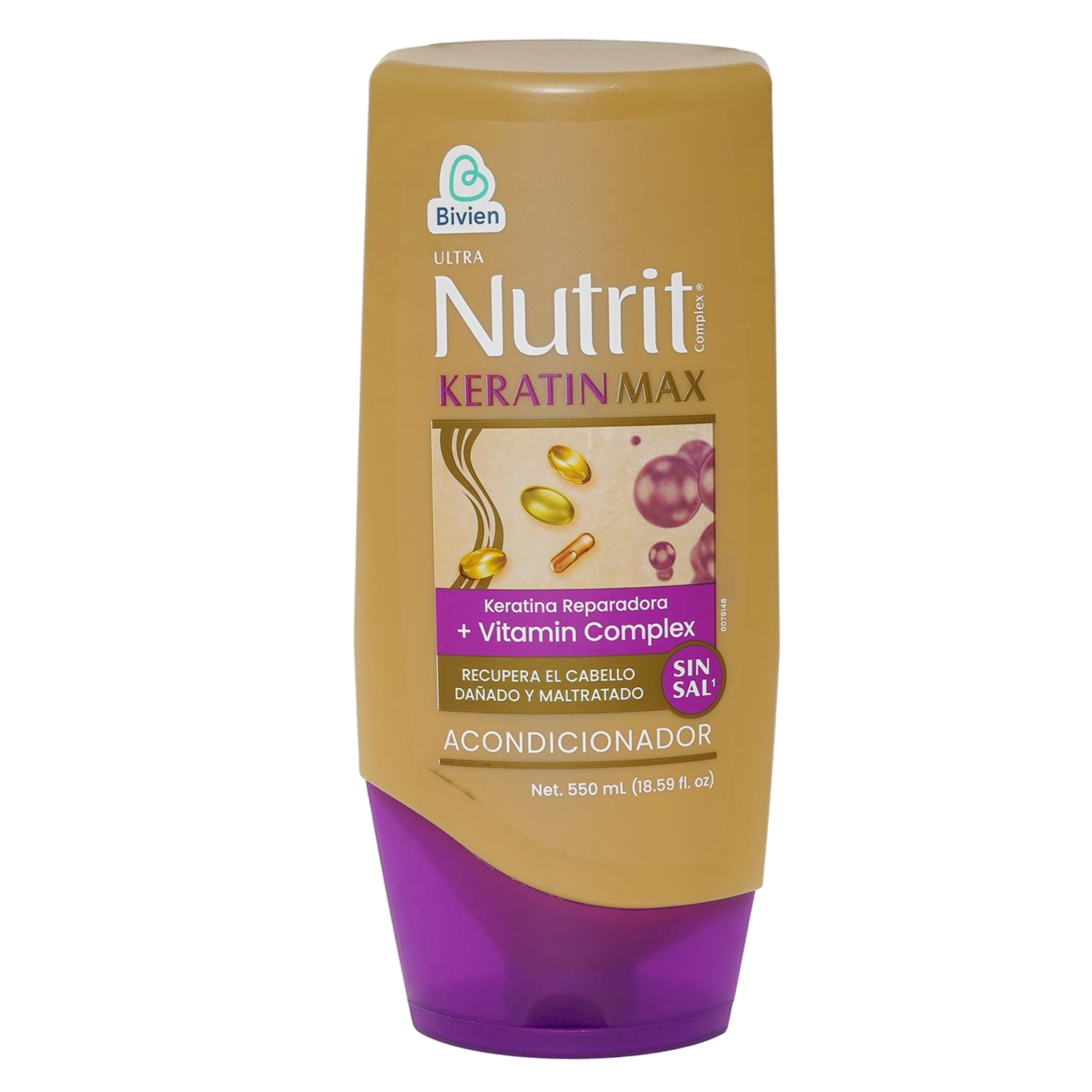 Acondicionador De Cabello Keratinmax Keratina Reparadora + Vitamin Complex NUTRIT 550 Ml