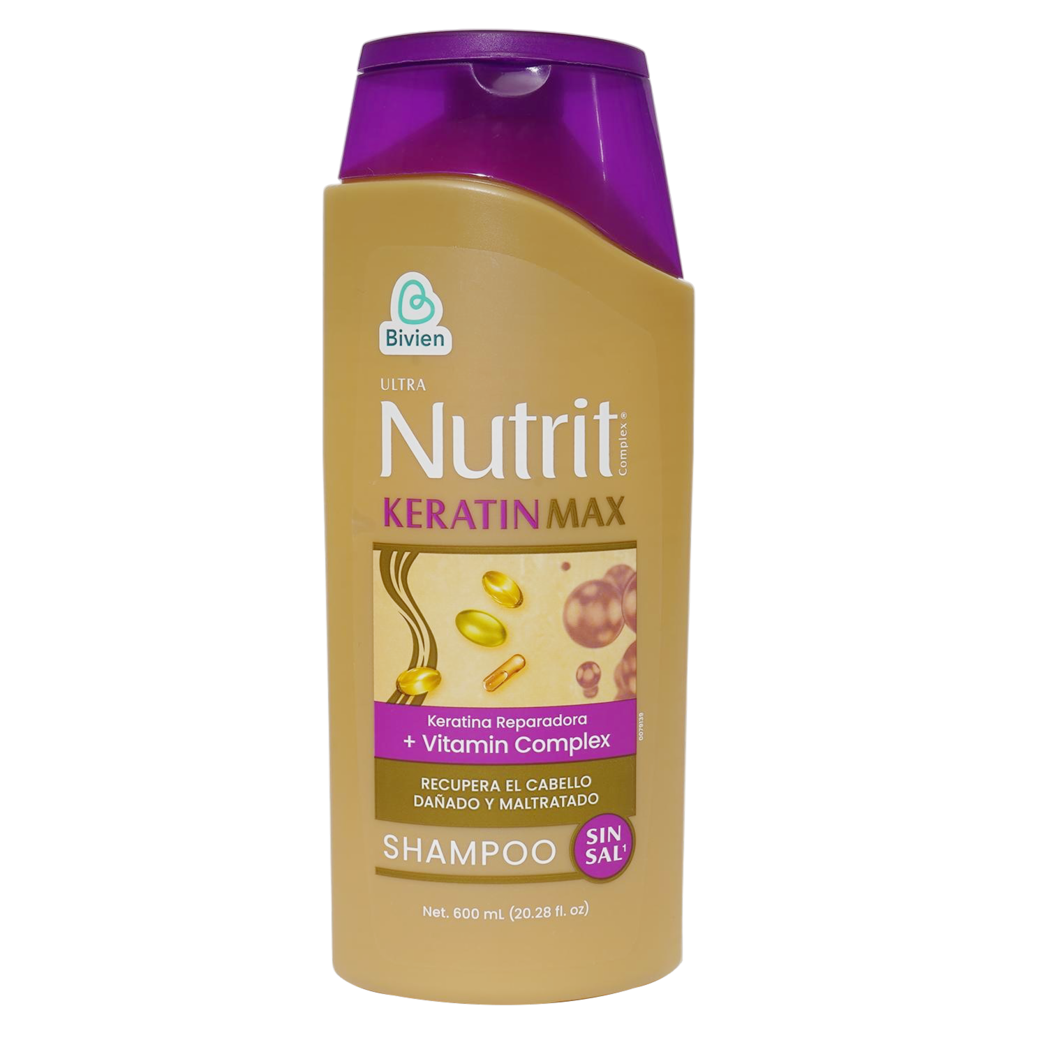 Shampoo De Cabello Keratinmax Keratina Reparadora + Vitamin Complex NUTRIT 600 Ml