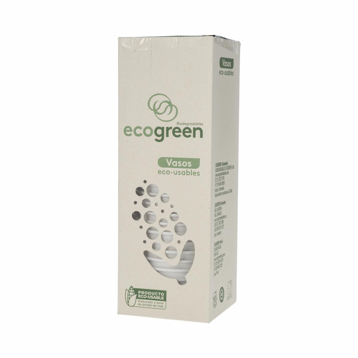Vaso Para 8 Onzas ECOGREEN 20 Unidades