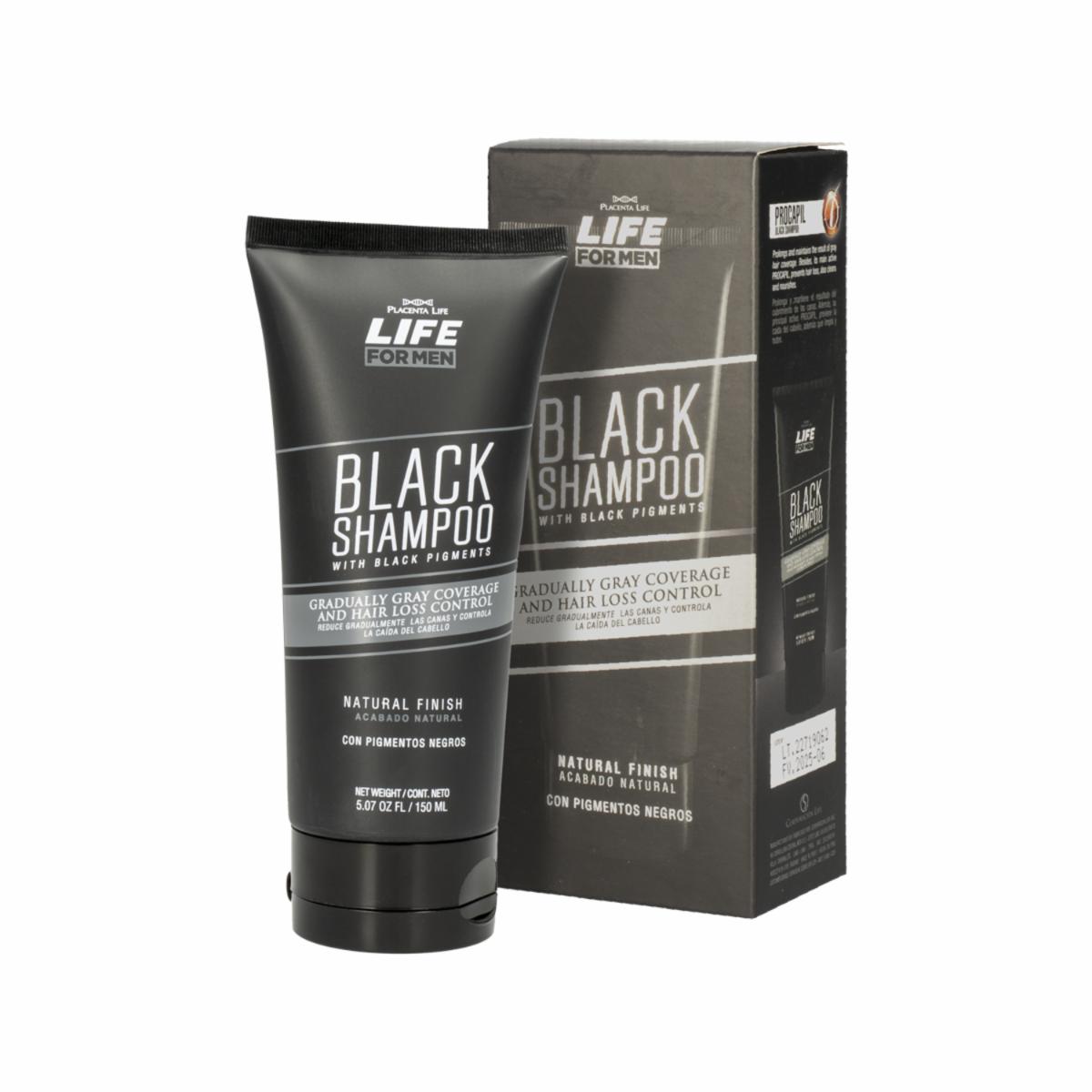 Shampoo De Cabello Black Reduce Las Canas Y Contrla La Caída BE NATURAL 150 Ml
