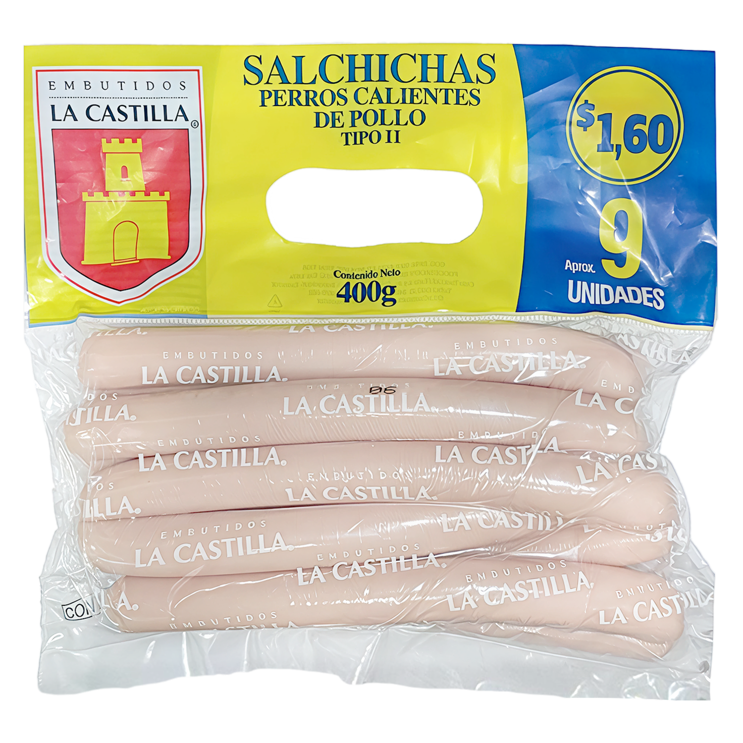 Perro Caliente Pollo Tipo II LA CASTILLA 400 G