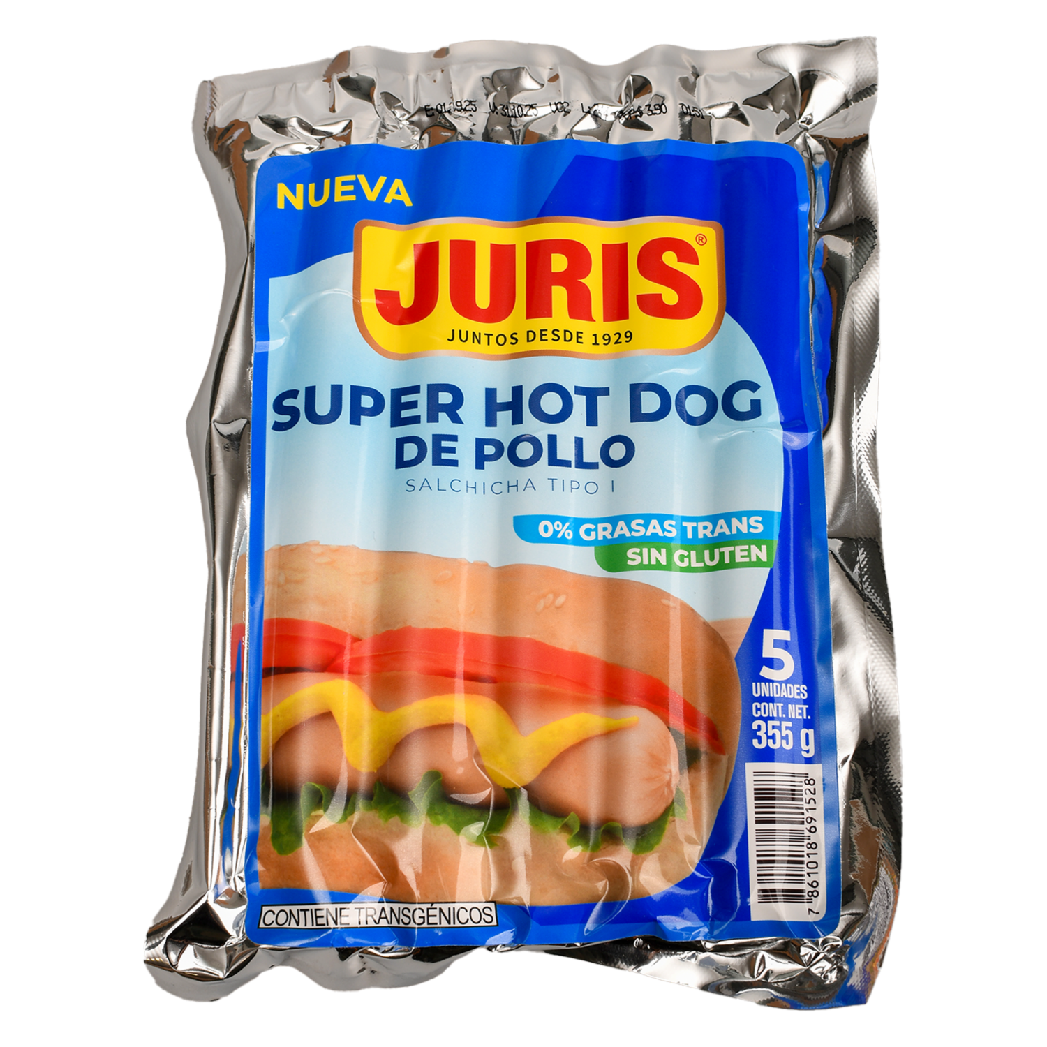 Salchichas De Pollo Super Hot Dog JURIS 355 G