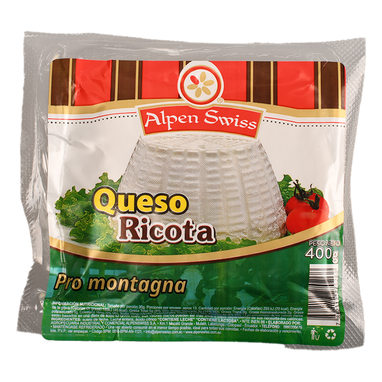 Queso Mozarella ALPEN SWISS 400 G