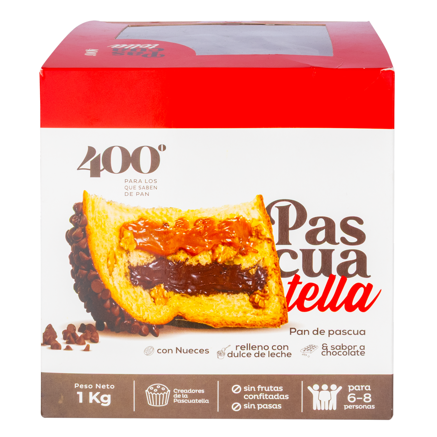 Panettone Con Nueces Relleno De Dulce De Leche 400° 1000 G