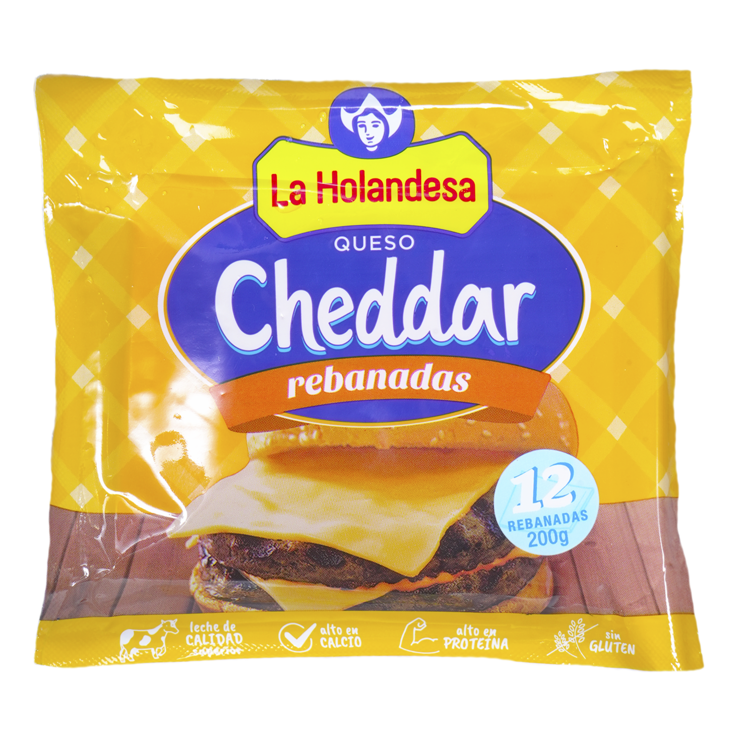 Queso Cheddar Rebanado LA HOLANDESA 200 G
