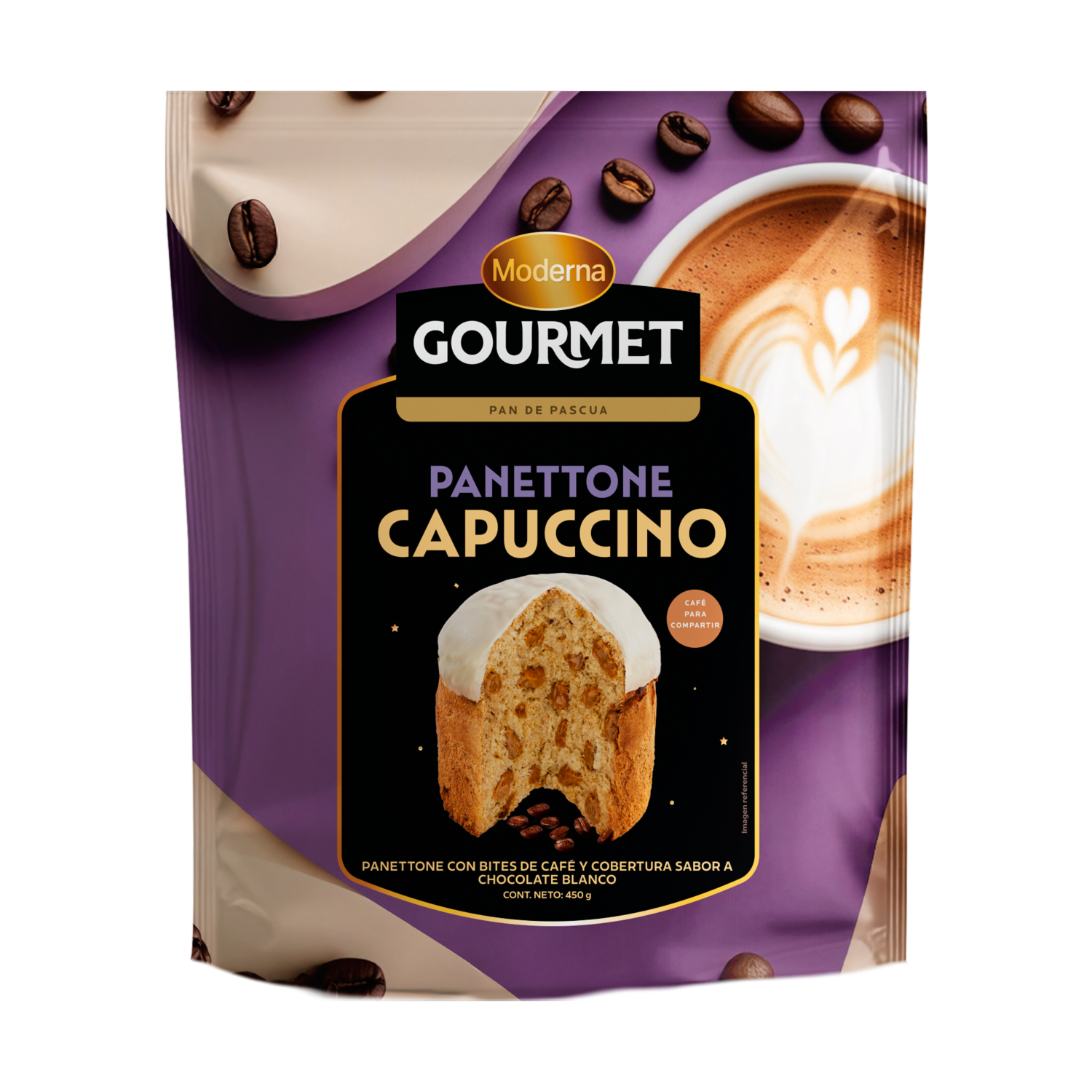 Panettone Gourmet Capuccino MODERNA 450 G
