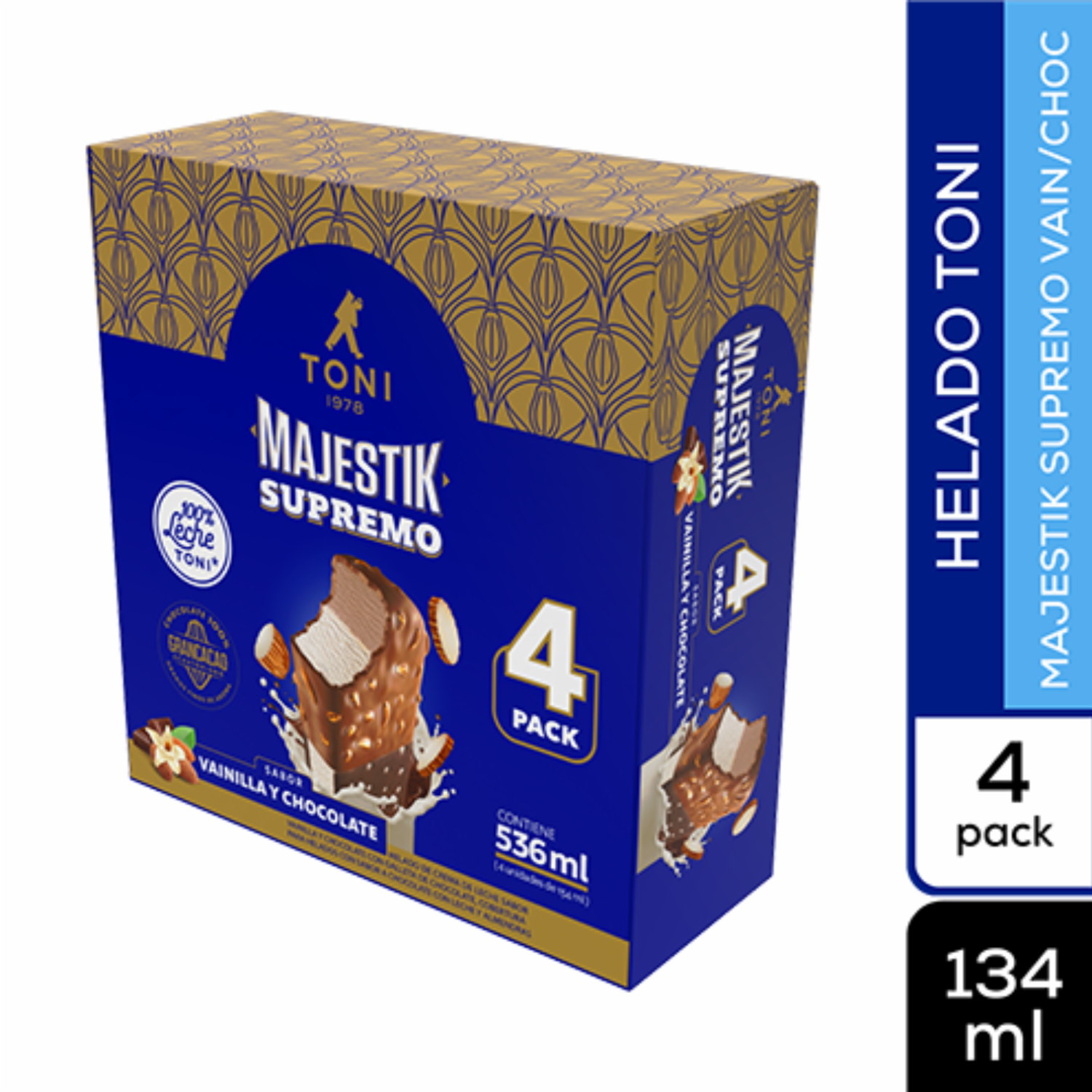 Helado Majestik Supremo TONI 4 X 134 Ml