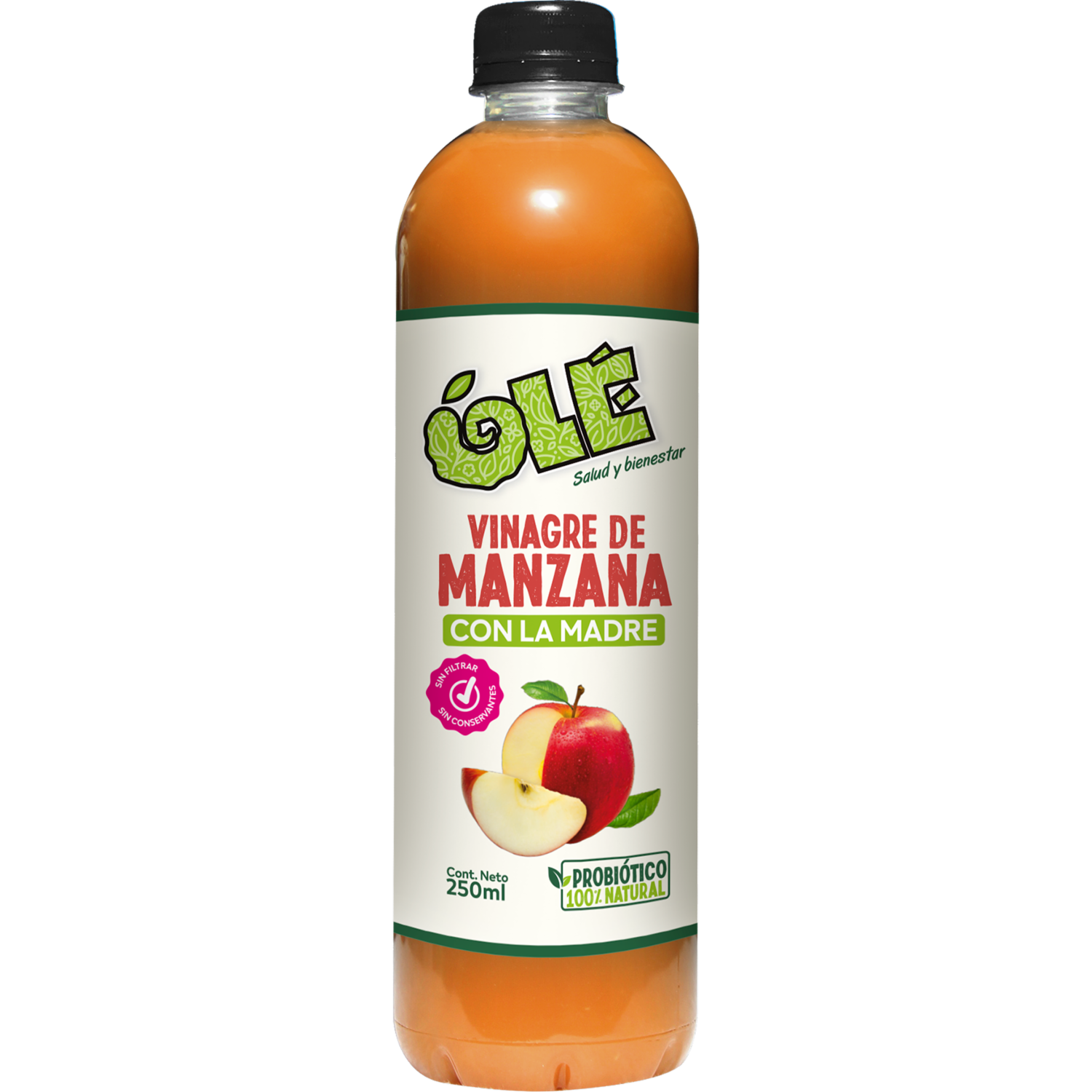 Vinagre De Manzana Manzana Madre OLÉ 250 ML