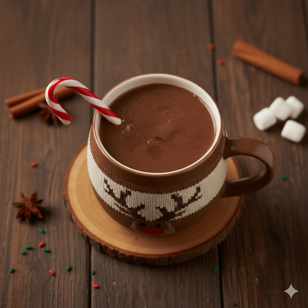 Chocolate caliente navideño