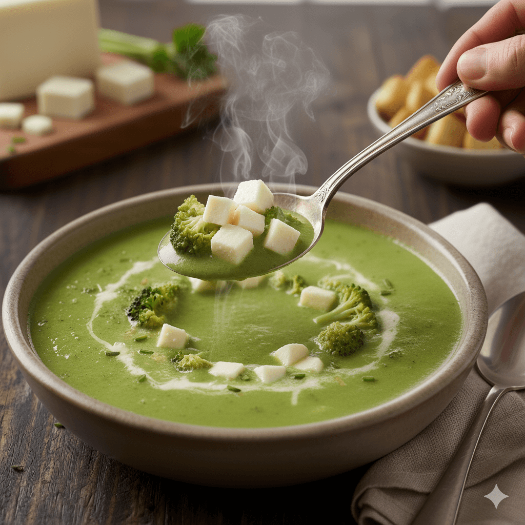Crema de brocoli y queso