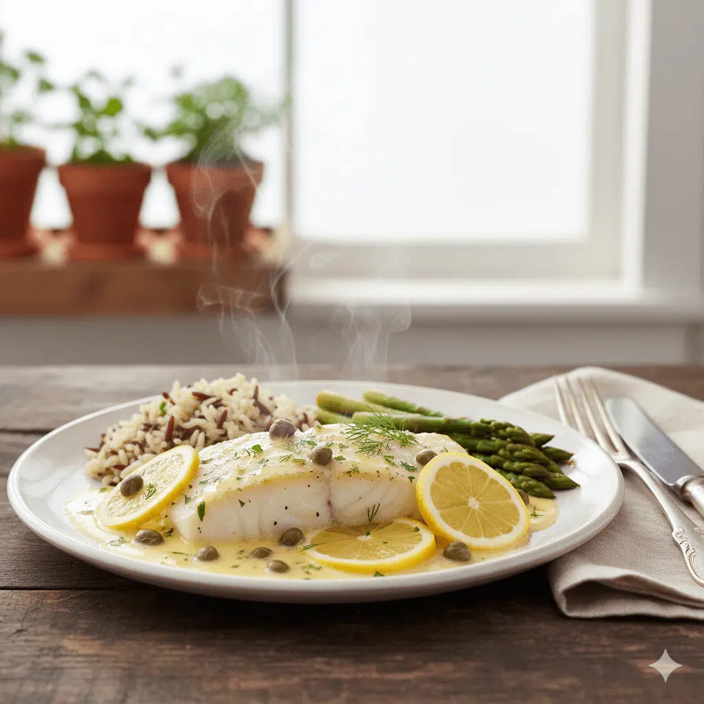 Filete de Pescado en Salsa de Limón y Alcaparras