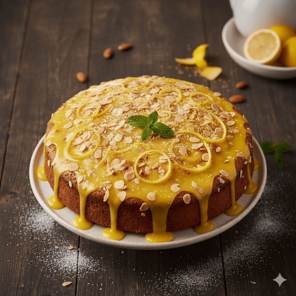 Torta de almendras y limón