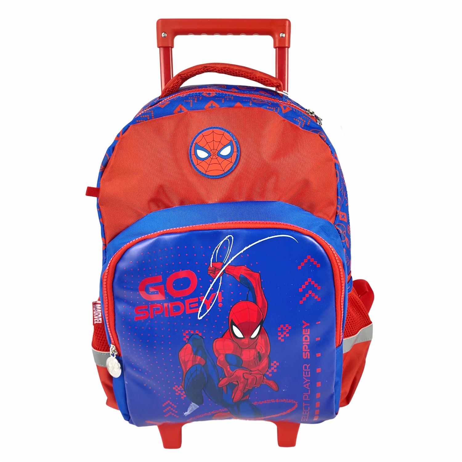 Mochila Escolar Para Niño Diseño Spiderman Con Ruedas PRIMAVERA 16″