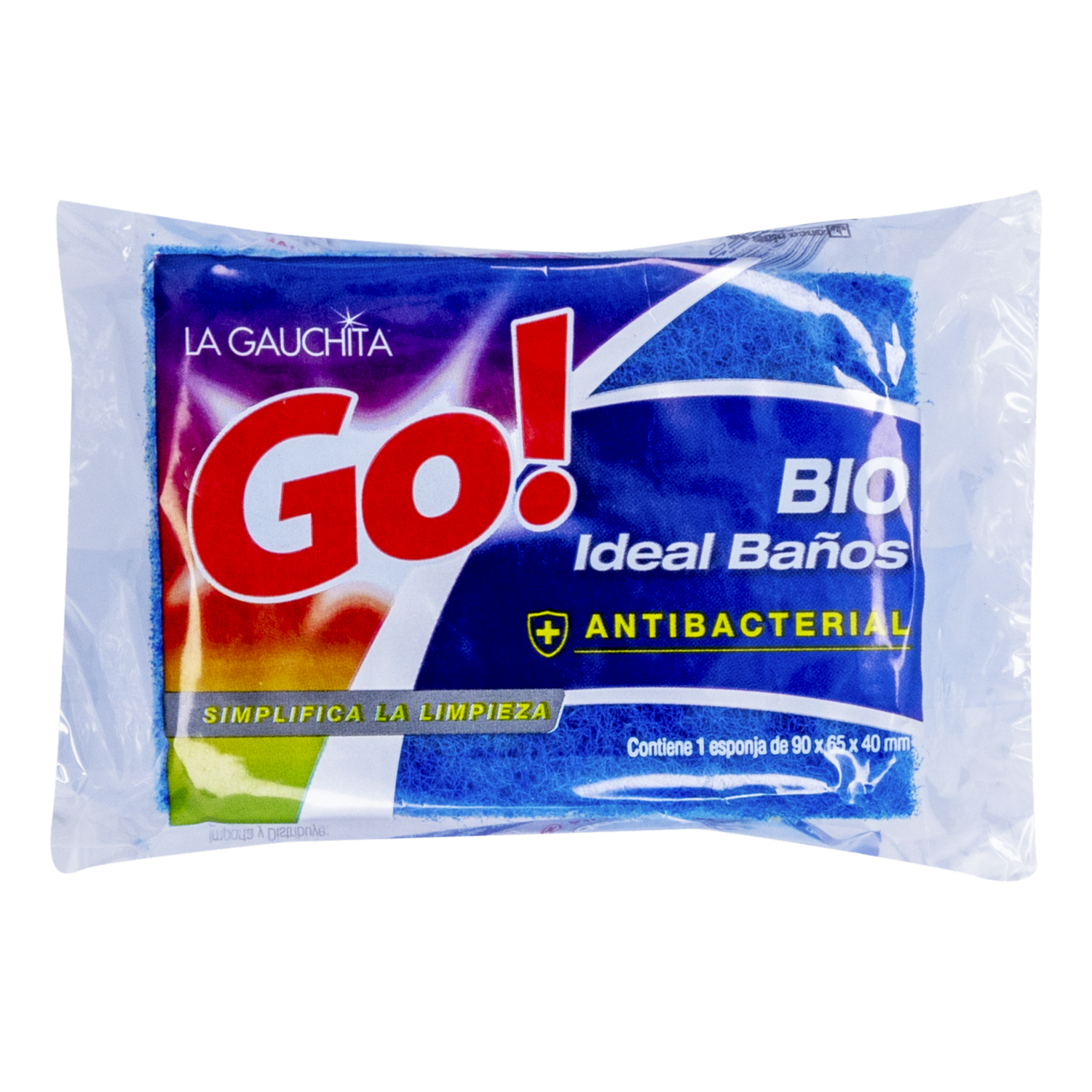 Esponja Para Limpieza Bío Antibacterial Ideal Baños GO! Unidad