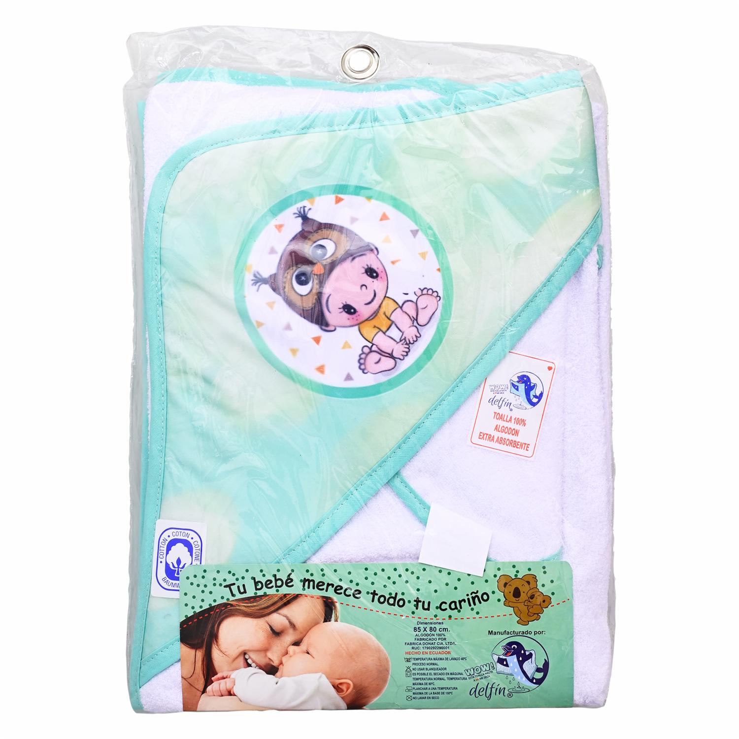 Toalla Capucha Infantil 80 X 85 Cm  – Nino DELFÍN unidad