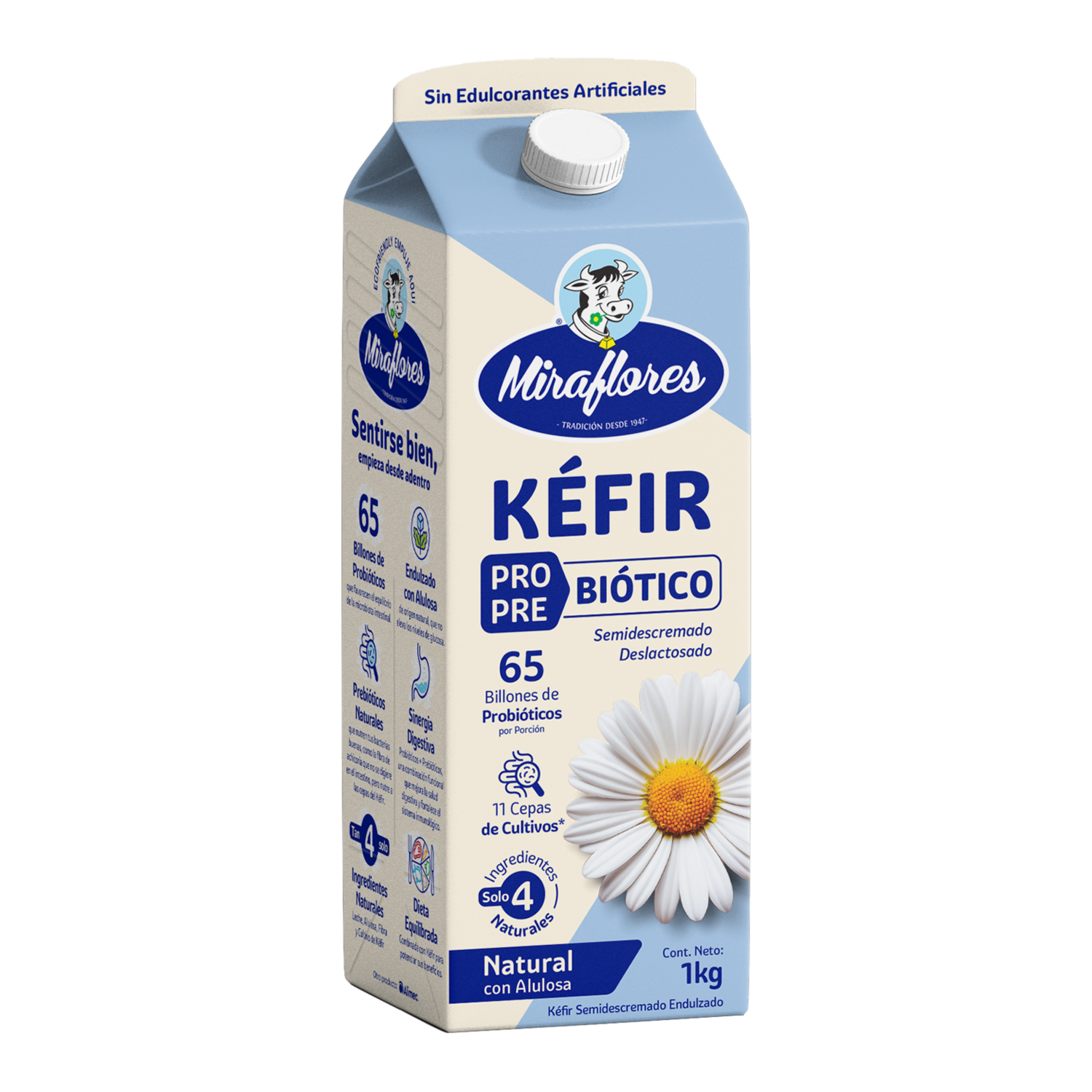 Kéfir Natural Endulzado MIRAFLORES 1 Kg