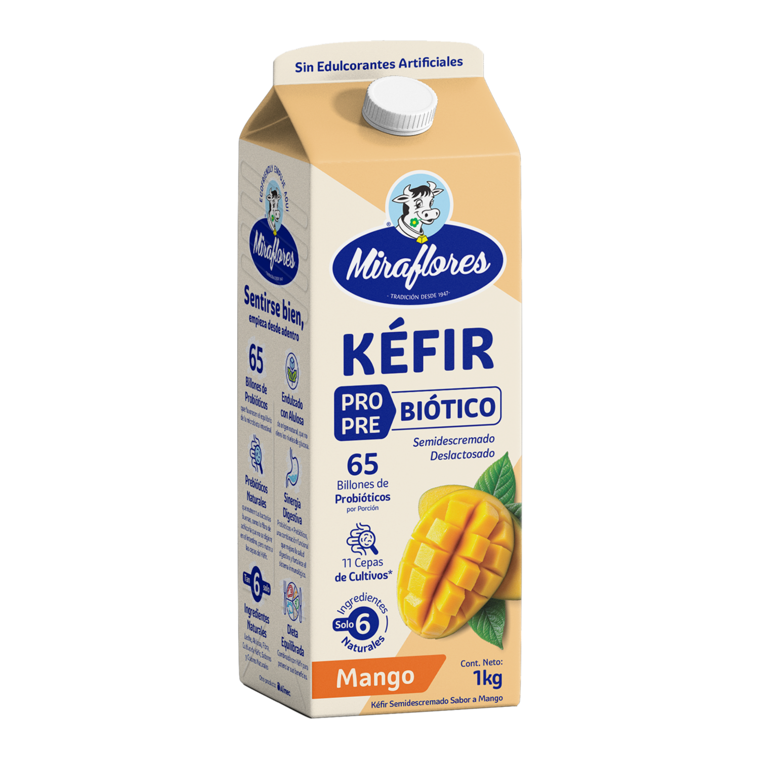 Kéfir Sabor Mango MIRAFLORES 1 Kg