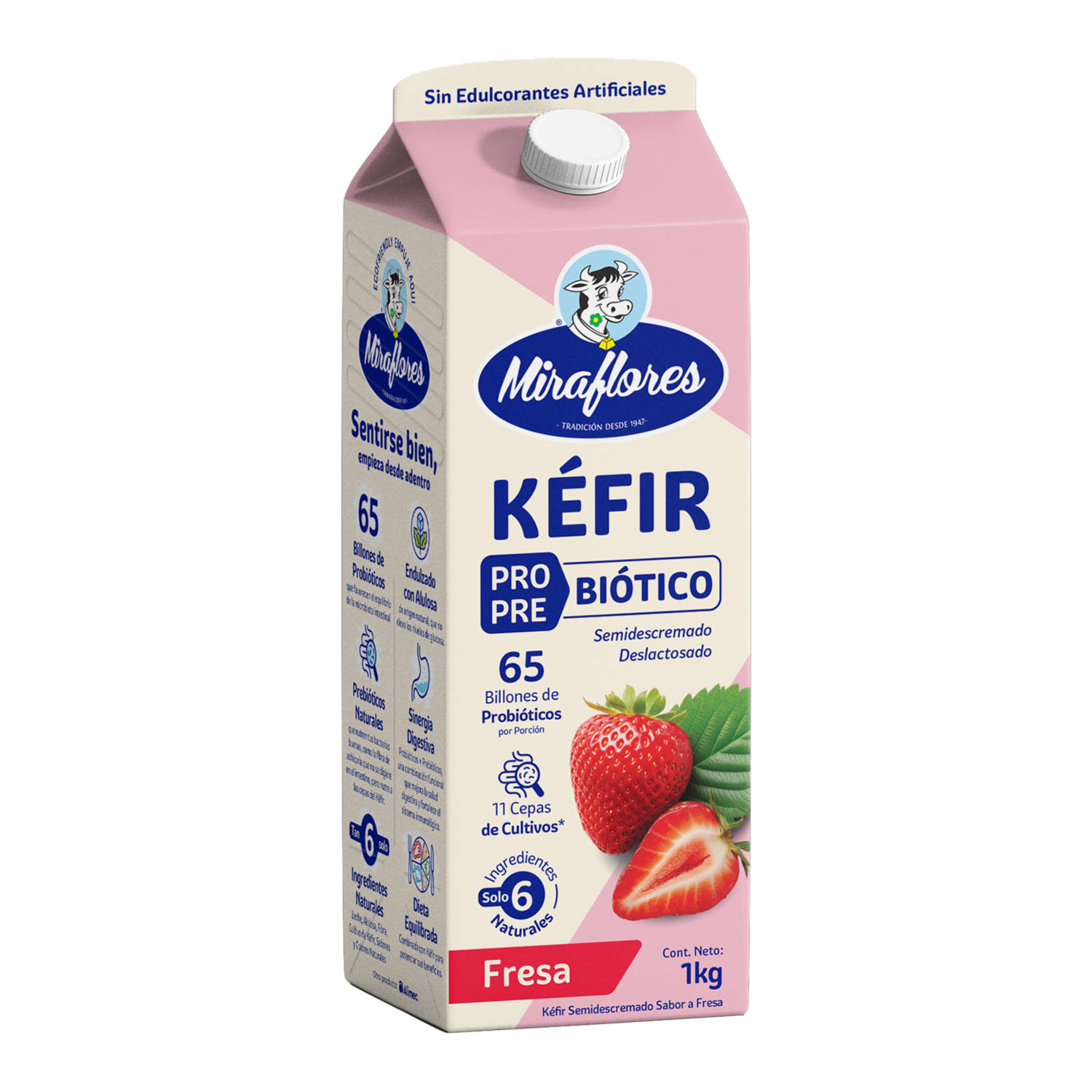 Kéfir Sabor Fresa MIRAFLORES 1 Kg