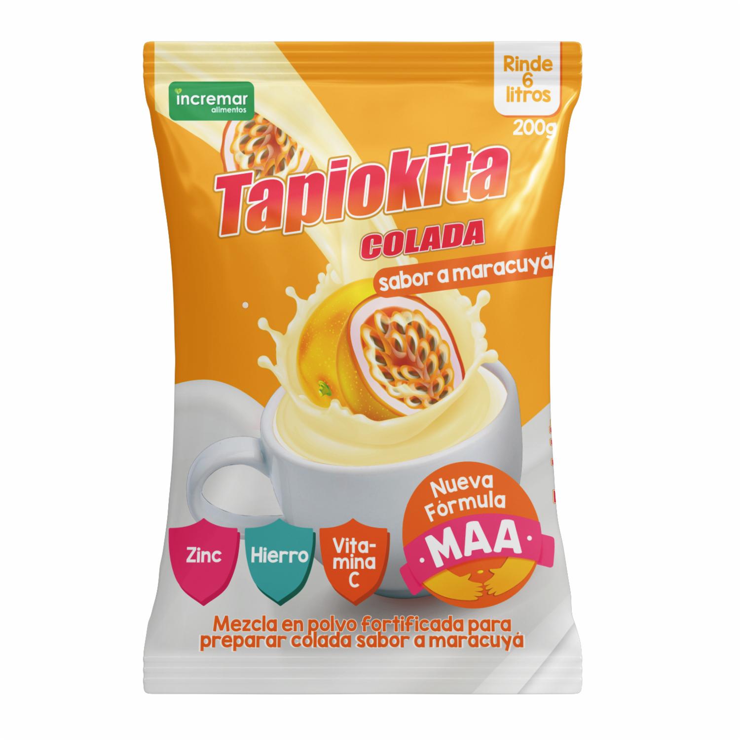 Colada Fortificada Sabor A Maracuyá TAPIOKITA 200 G