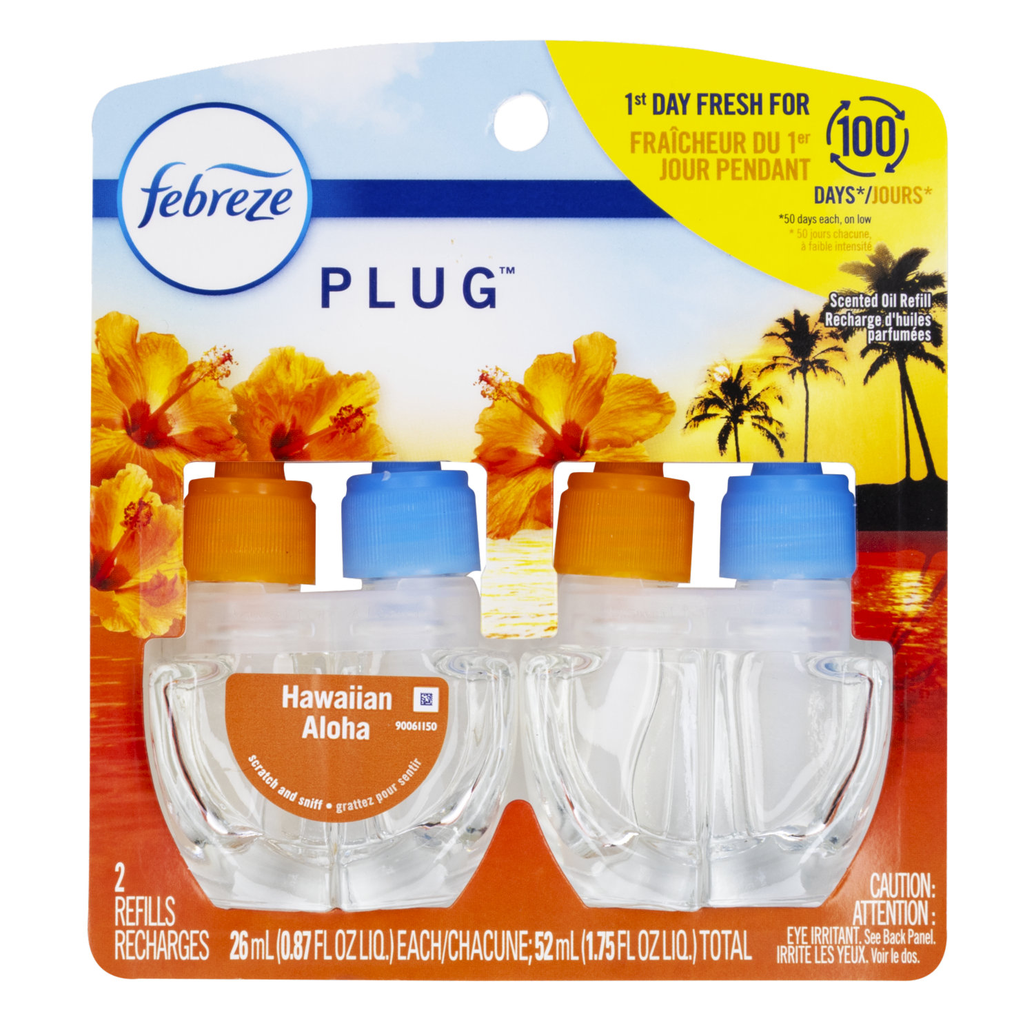 Ambientador En Aceite Fragancia Hawaiian Aloha Plug Repuestos FEBREZE 2 X 26 Ml