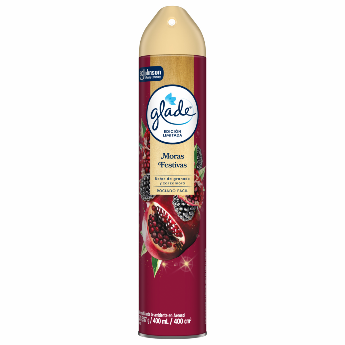 Ambiental Aromatizante En Aerosol Edición Limitada, Moras Festivas GLADE 400 ml