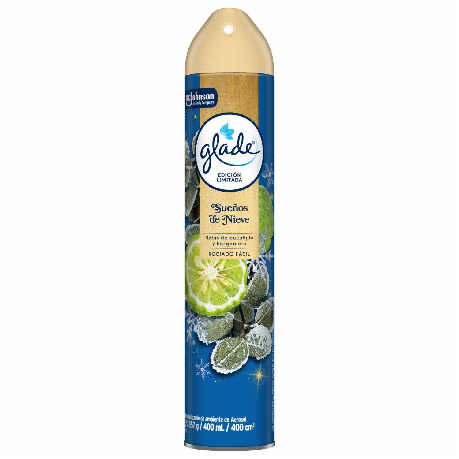 Ambiental Aromatizante En Aerosol Edición Limitada, Sueños de Nieve GLADE 400 ml