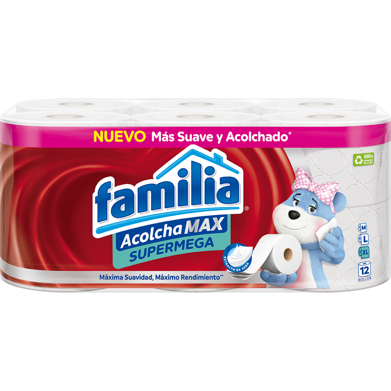 Papel Higiénico Acolcha Max FAMILIA 12 Rollos