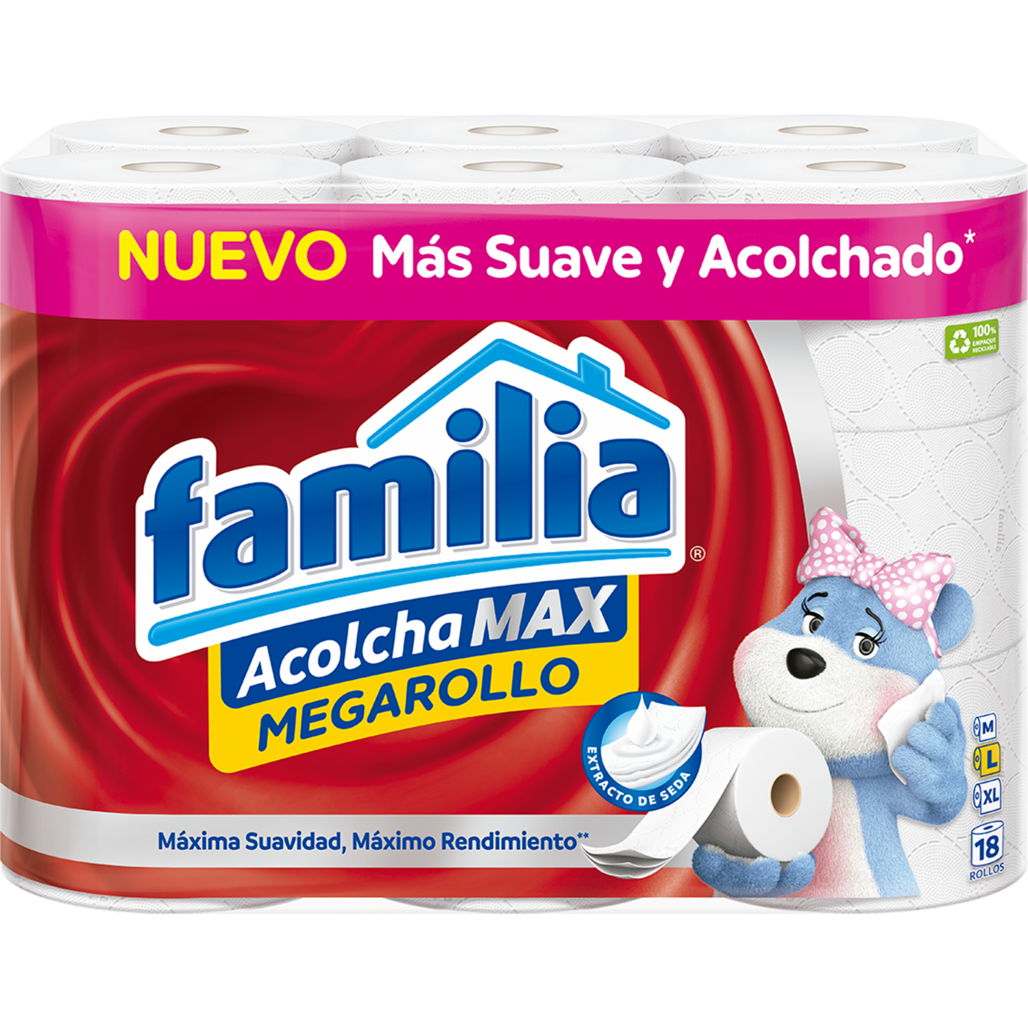 Papel Higiénico Megarollo FAMILIA 18 Rollos