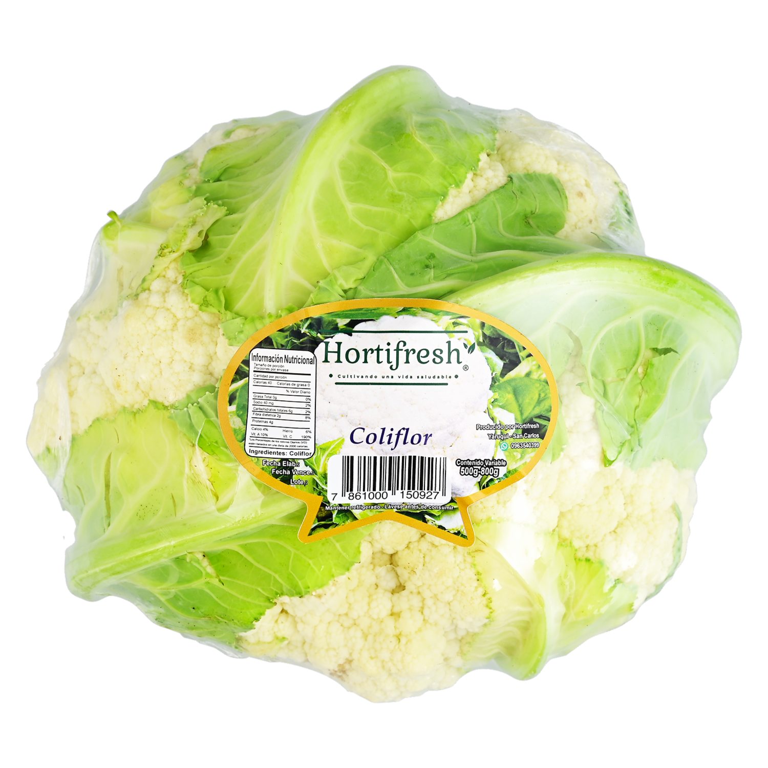 Coliflor Fresca HORTIFRESH 500-800 G