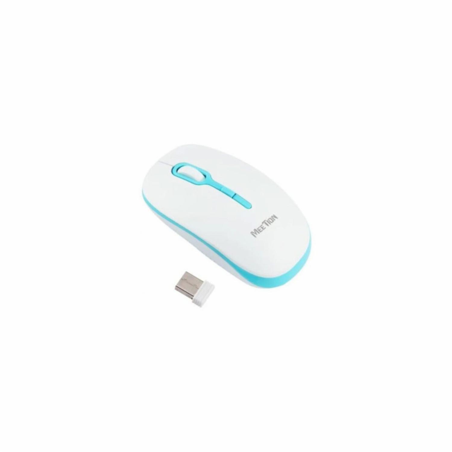 Mouse Blanco Azul MEETION Wireless