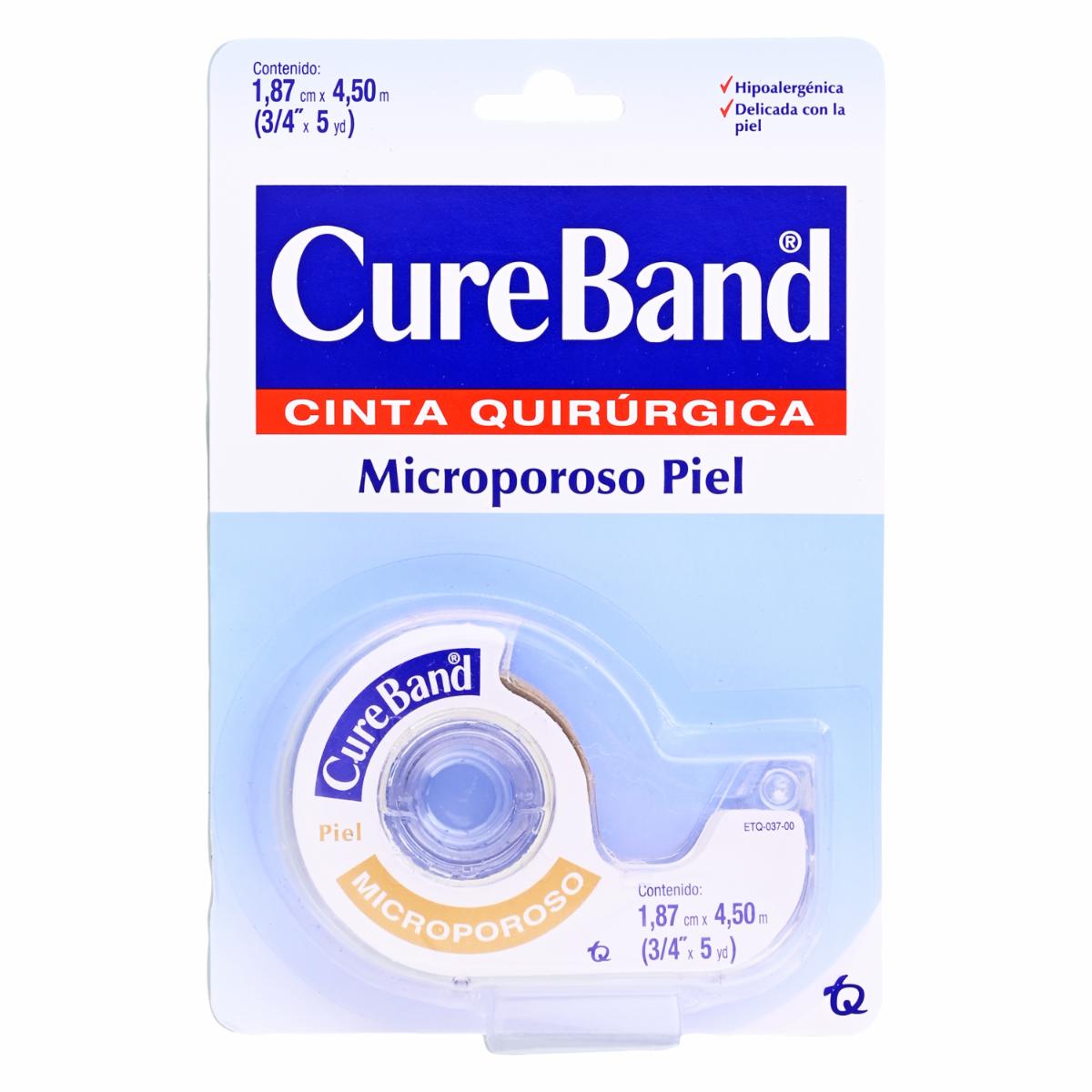 Cinta Quirúrgica Microporosa Color Piel CUREBAND 1,87 Cm X 4,50 M