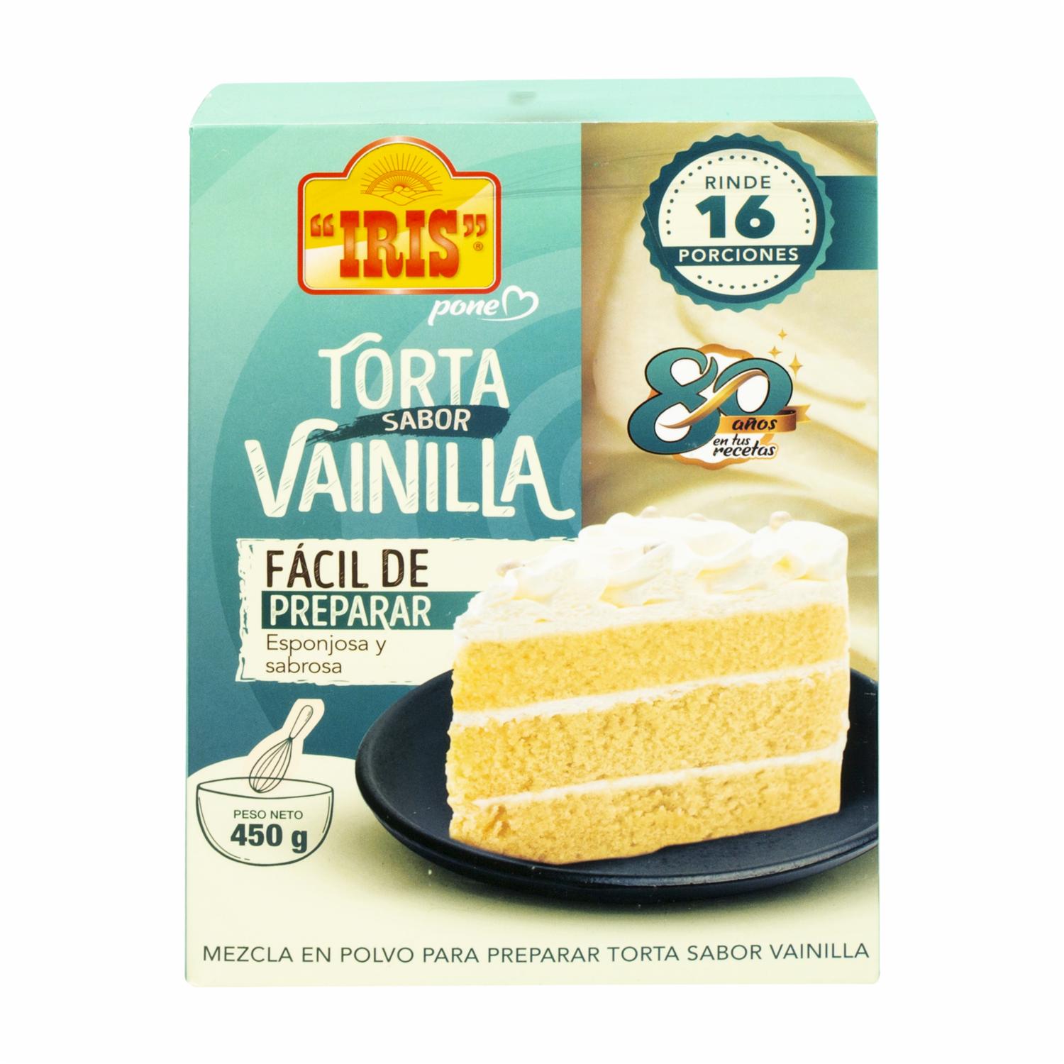 Torta Vainilla Premezcla IRIS 450 G