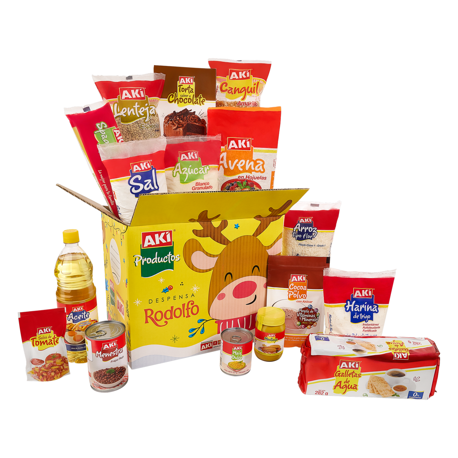 Despensa Navideña Marca Propia AKÍ 16 Productos