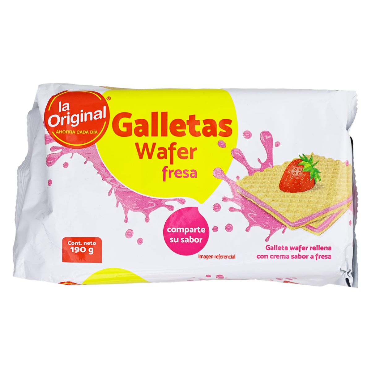 Galleta Waffer De Fresa LA ORIGINAL 190 G