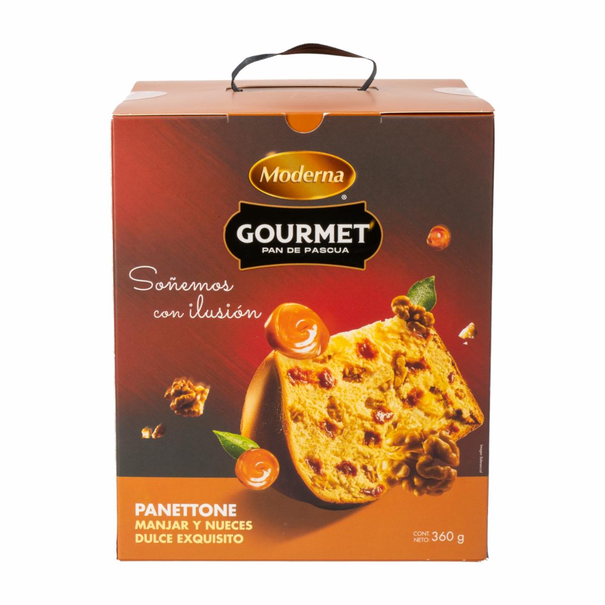 Panettone Gourmet Manjar Con Nueces MODERNA 360 G