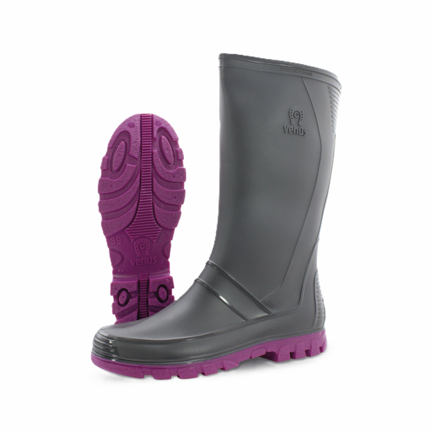 Bota De Caucho Impermeable Agrícola Llanera Con Media VENUS Talla 36