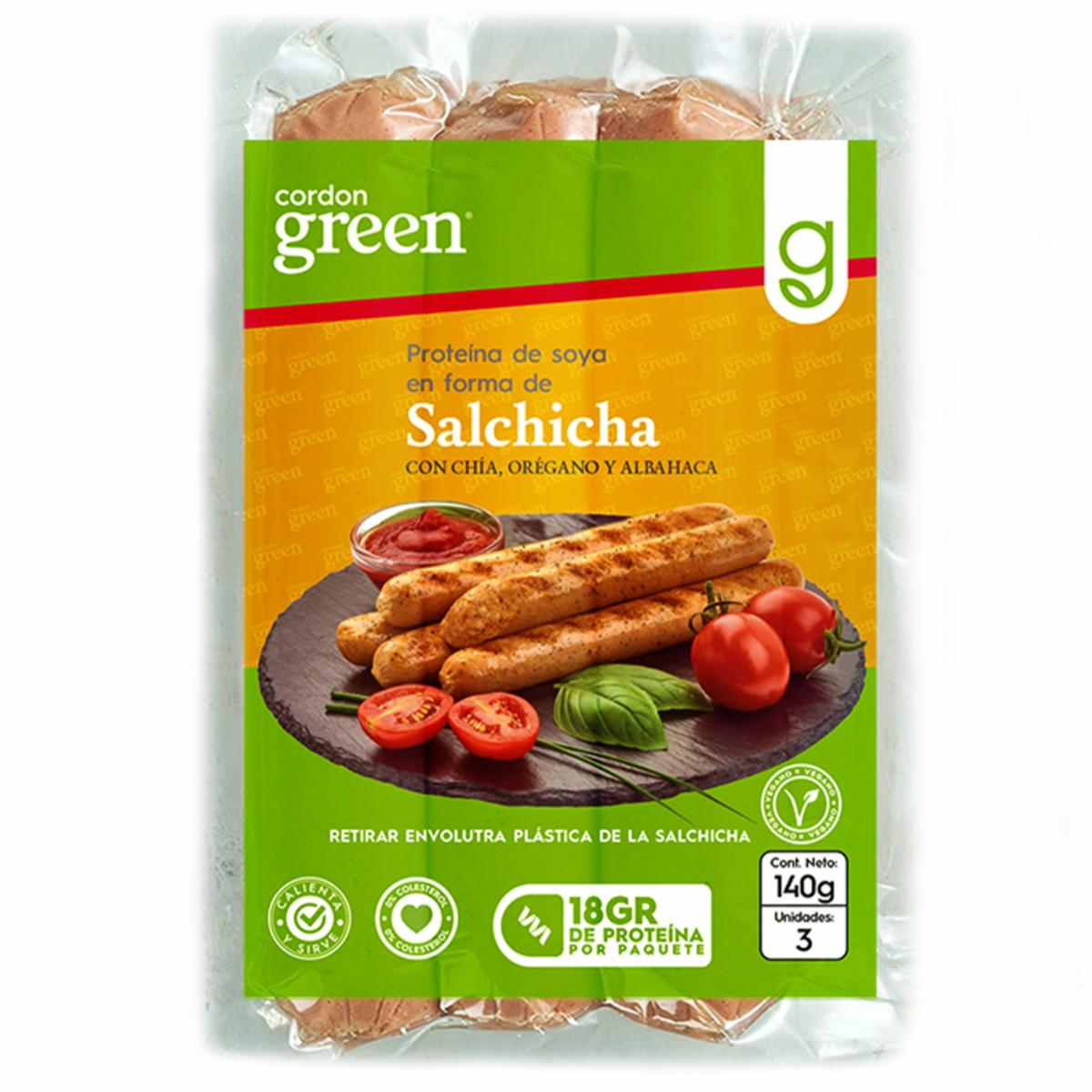 Salchicha De Soya Con Chía Orégano Albahaca CORDON GREEN 140 G