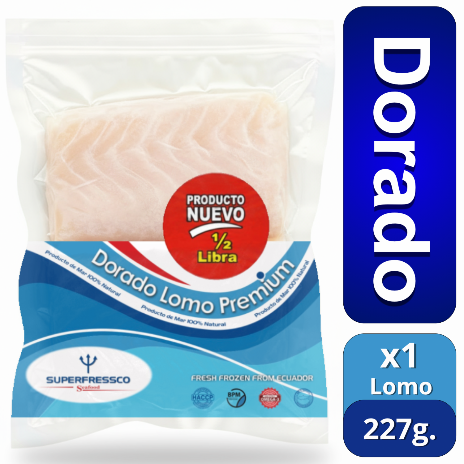 Pescado Dorado Lomo Premium IQF SUPERFRESSCO 227 G