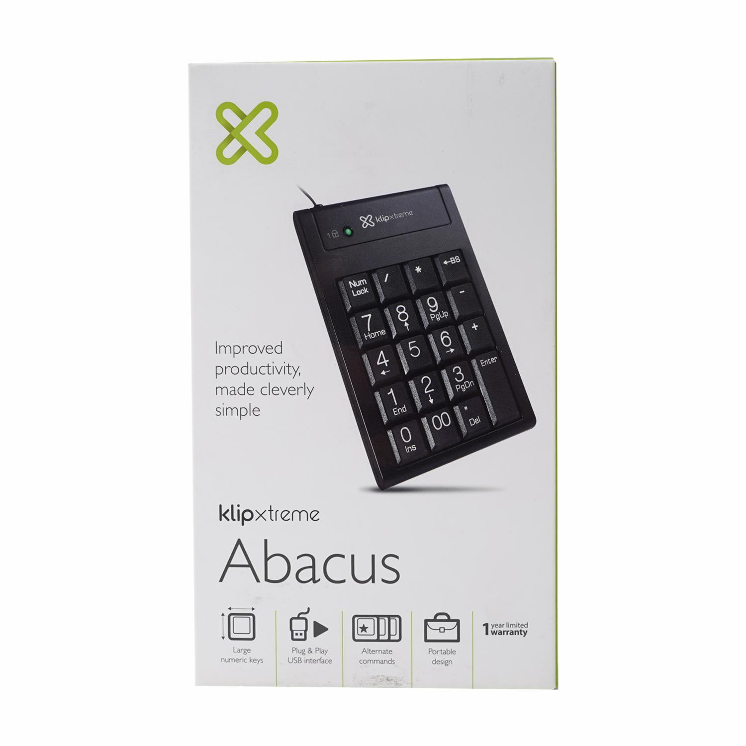 Teclado Numérico Abacus Usb 19 teclas KLIPXTREME Con Cable