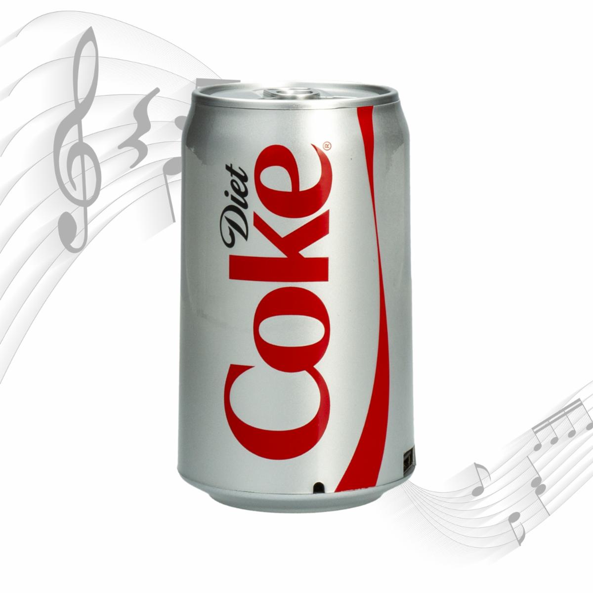 Parlante DC-BCS-DRB Lata COCA-COLA Gris Con Rojo