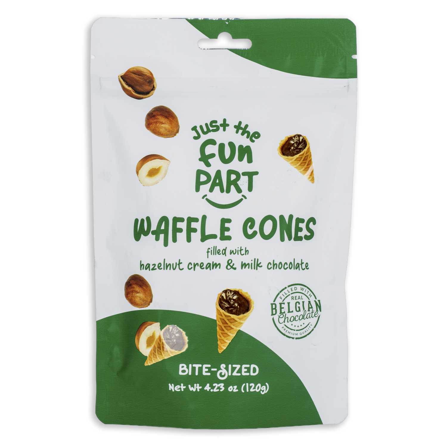 Conos De Avellana Choco Leche JUST THE FUN PART 120 G