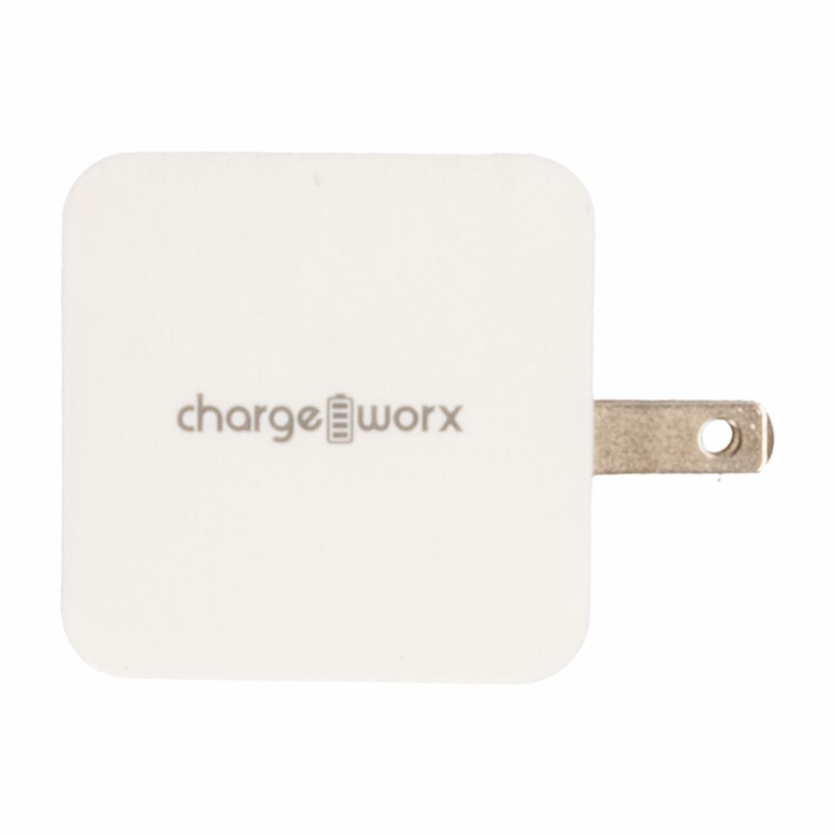 Cargador De Pared Doble Puerto CHARGE WORX USB-C – USB