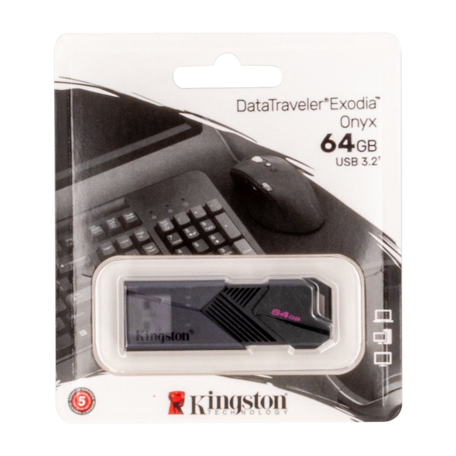 Flash Memory USB 3.2 GEN 1 DATATRAVELER ONYX KINGSTON 64 Gb
