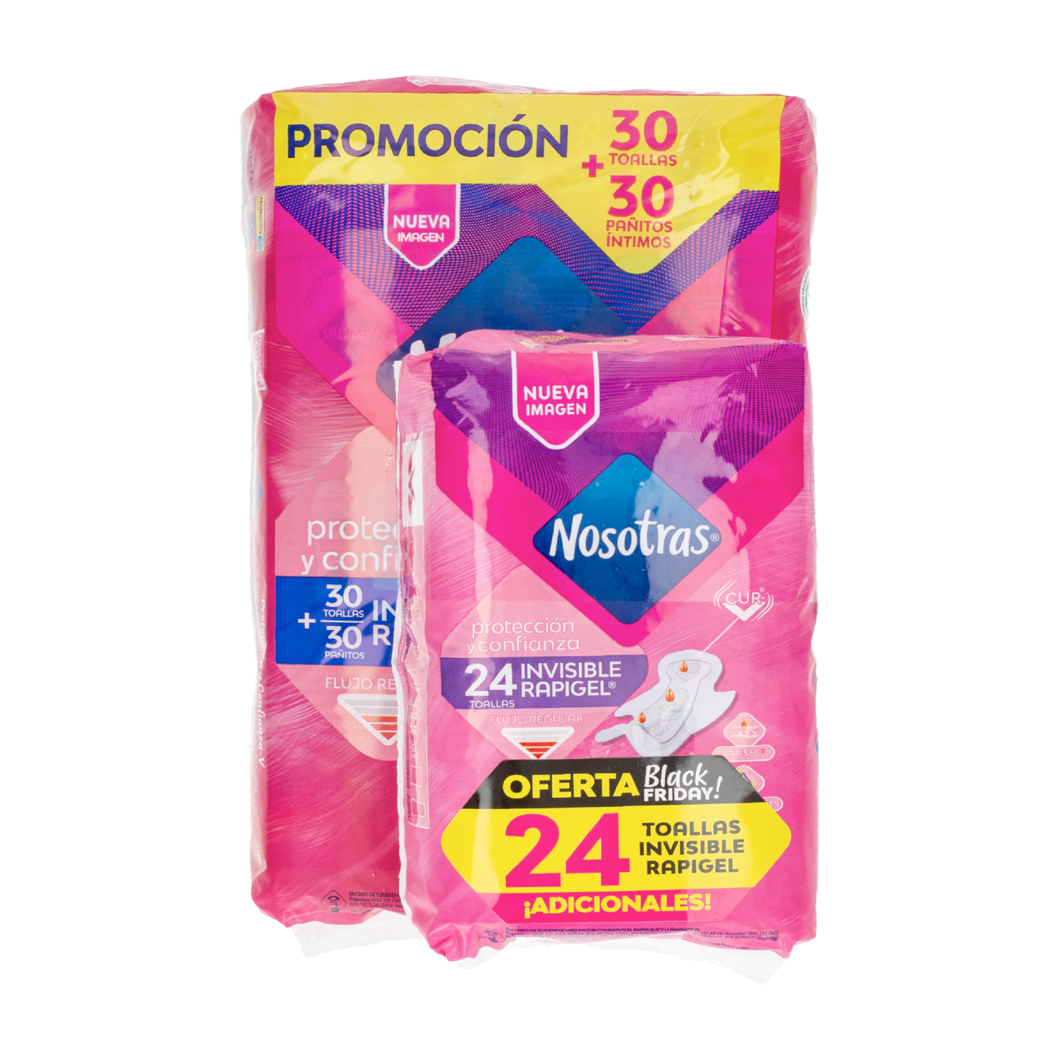 Toallas Sanitarias Invisible Rapigel NOSOTRAS X 30 Uds