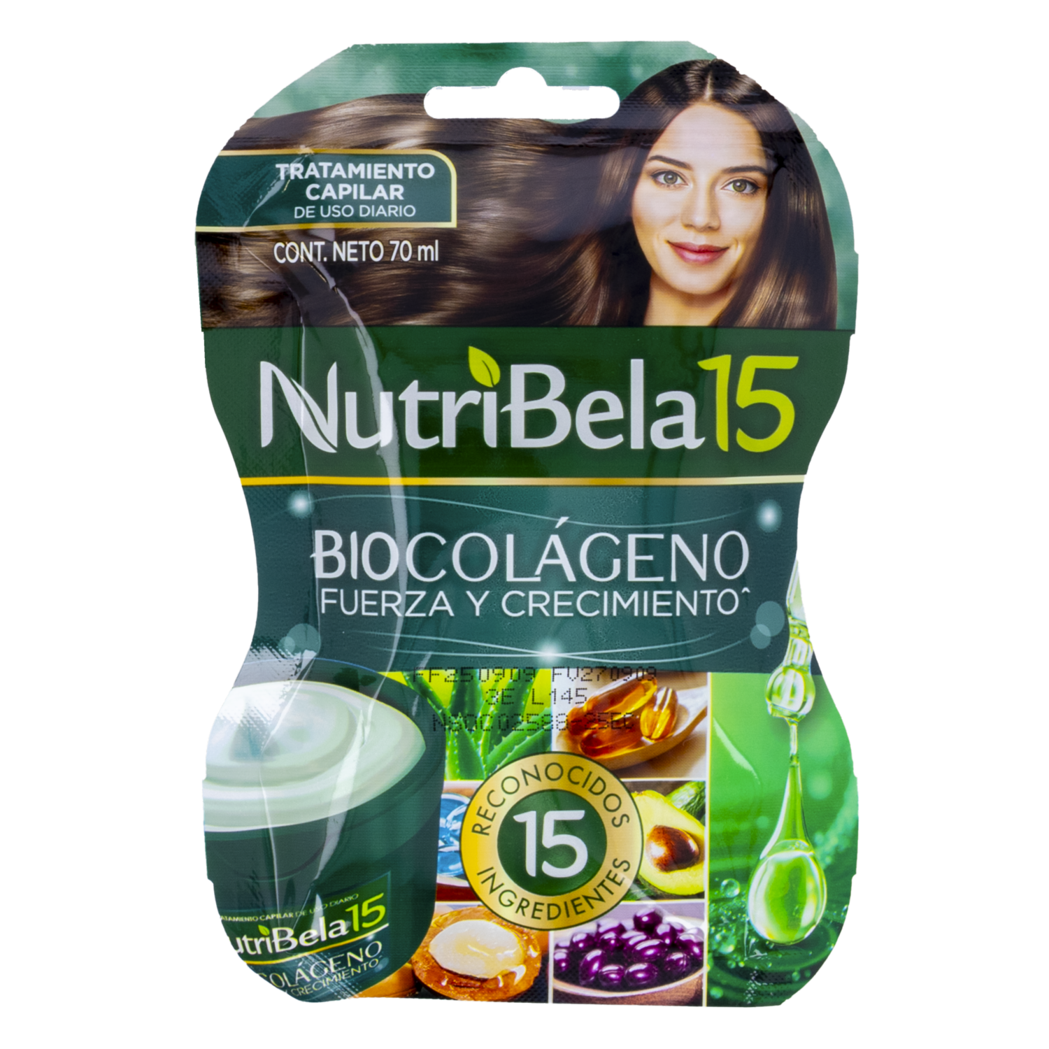 Tratamiento Capilar Biocolágeno Fuerza Y Crecimiento NUTRIBELA 70 Ml