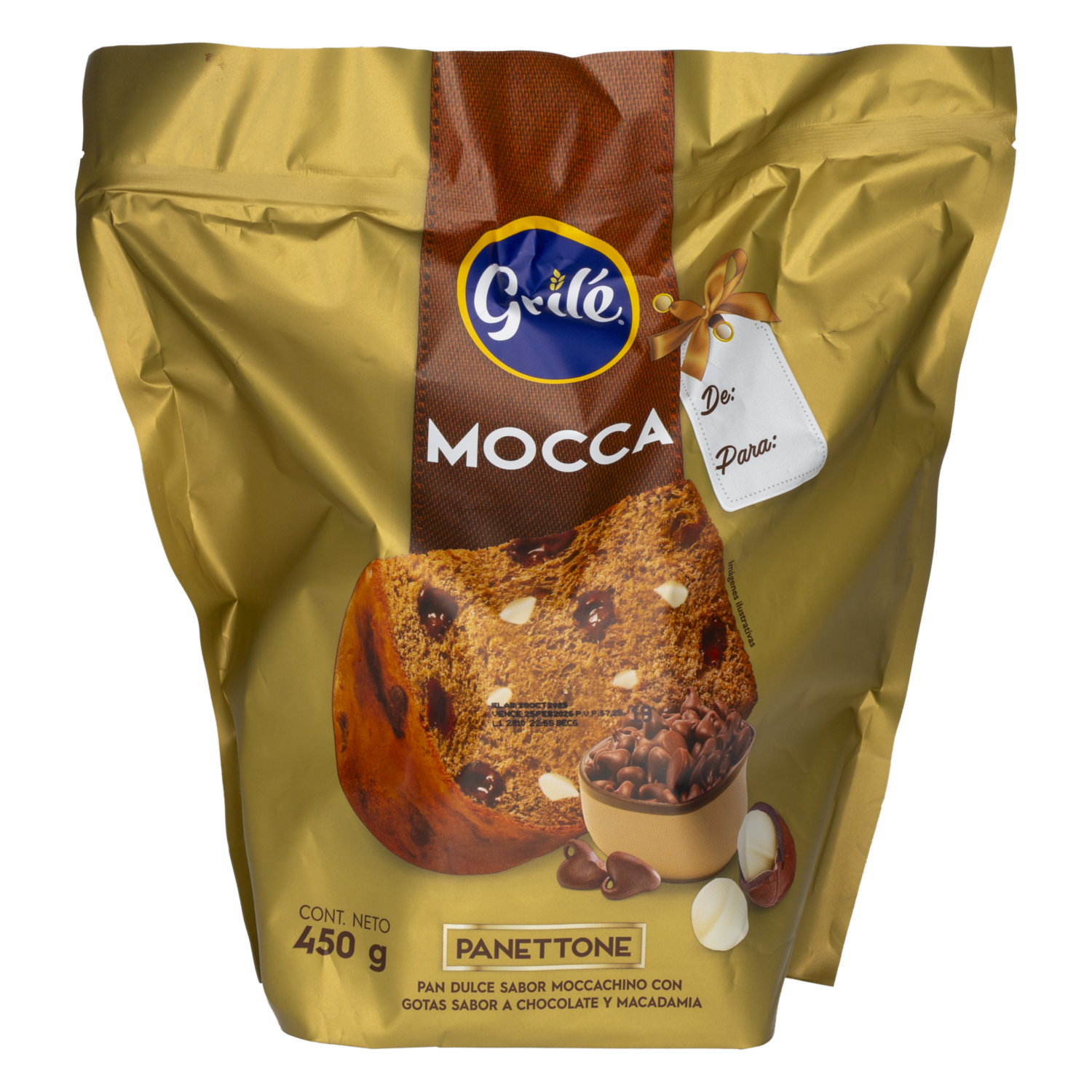 Panettone Mocca Con Macadamias GRILÉ 450 G