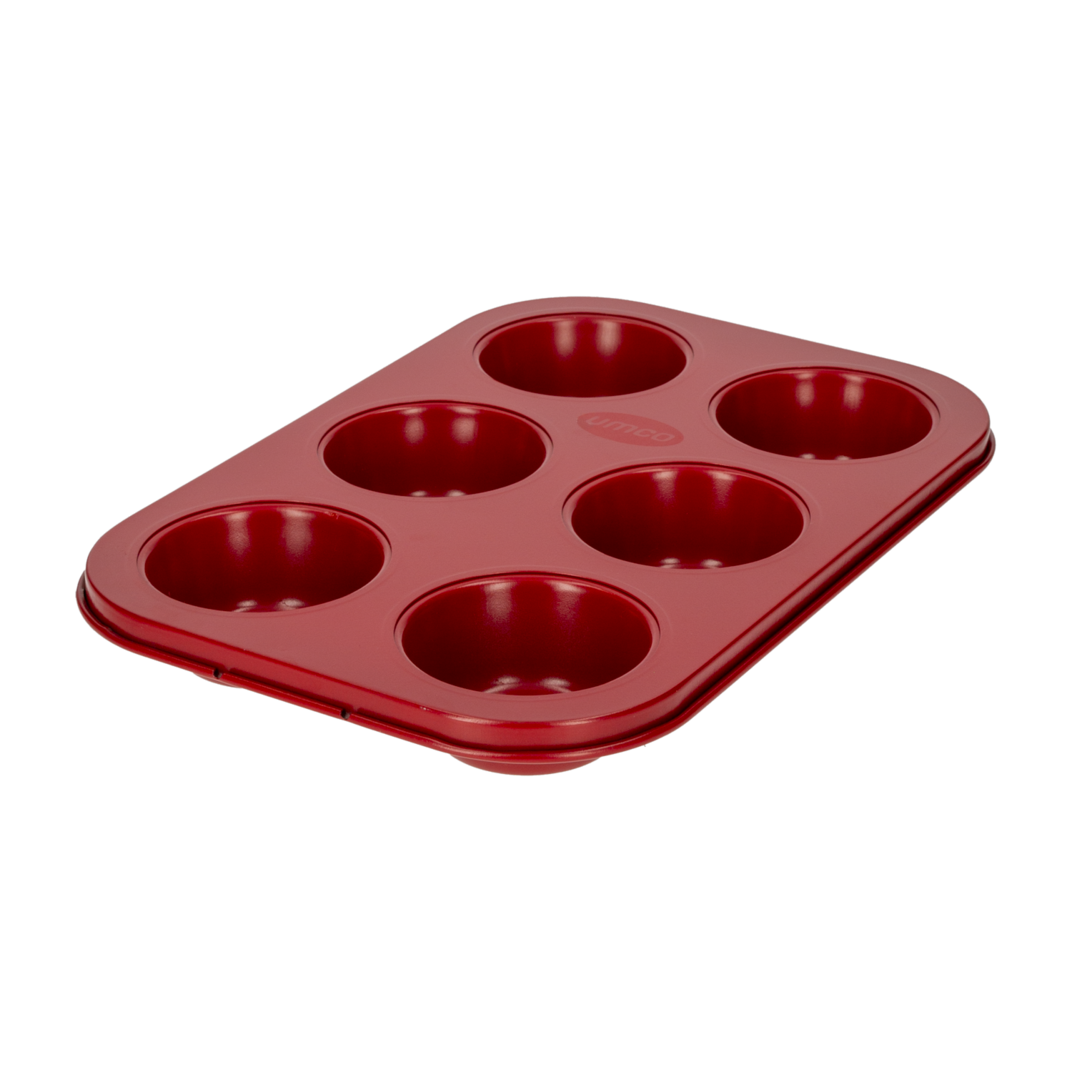 Molde Para Hornear Muffins Rojo UMCO 6 Espacios