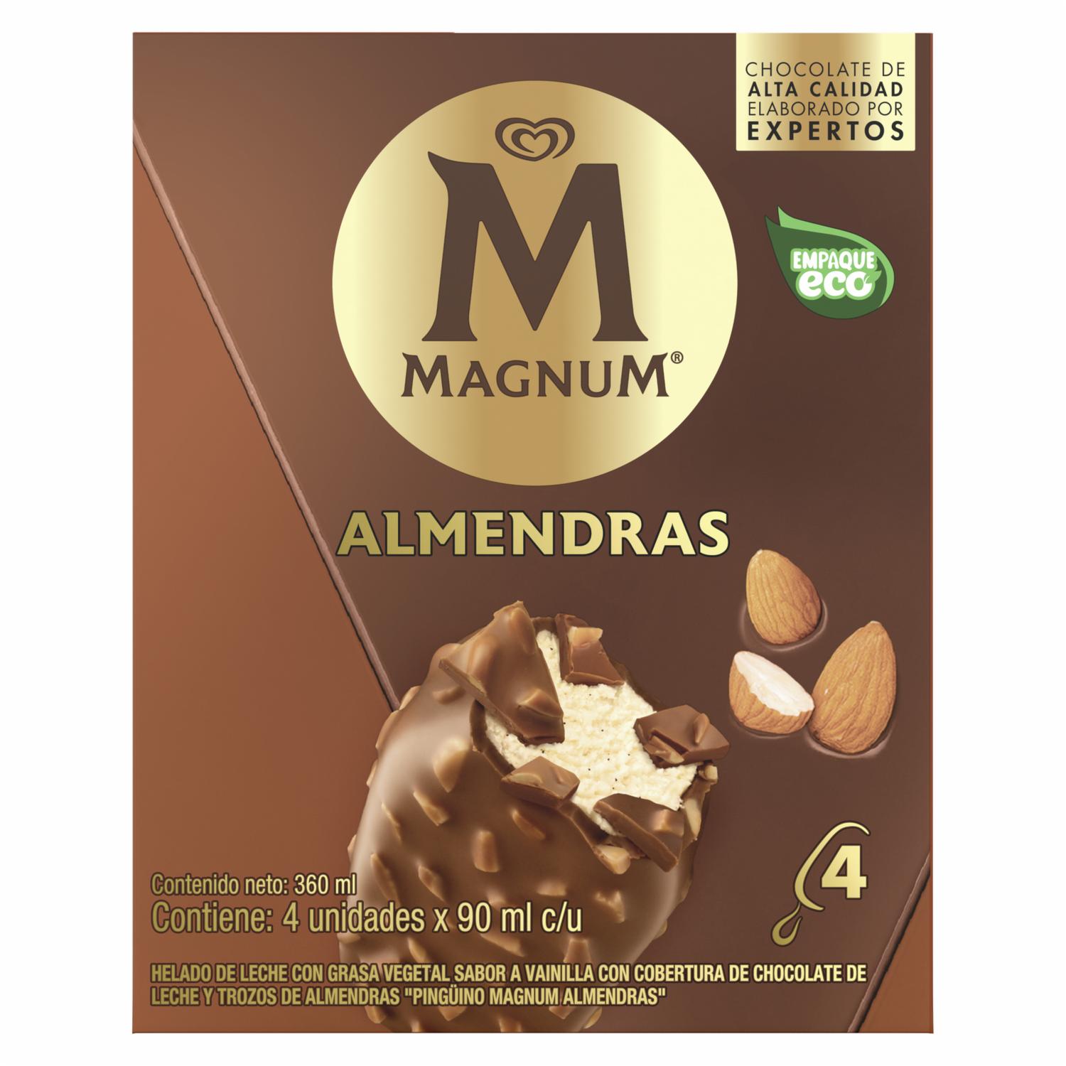 Helado Magnum Almendras PINGÜINO 4 X 90 Ml